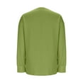 thumbnail image 4 of Plus Size Casual Sweatshirts for Women Spring Fall V Neck Tops Side Split Hem Long Sleeve Loose Pullover Tshirts (XL, Green), 4 of 4