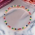 thumbnail image 3 of 925 Silver Lab Rainbow Sapphire Bracelet,Multi-Color Sapphire Tennis Bracelet,Lab Sapphire Round Rainbow Tennis Bracelet,Ombre Bracelet., 3 of 3