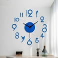 thumbnail image 3 of LINMOUA Frameless DIY Wall Mute Clock 3D Mirror Surface Sticker Home Office Decor, 3 of 4