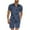 Navy, variant on GERsome Men's Hawaiian Matching Sets 2 Piece Button Down Floral Shirts and Shorts Summer Vacation Outfits S-3XL