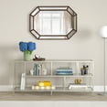 thumbnail image 4 of Evelyn&Zoe Winthrop Rectangular TV Stand with Glass Shelves for TV's up to 60" in Satin Nickel, 4 of 9