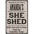 thumbnail image 1 of AMANDA'S She Shed Sign Lady Cave Sign Gift 16 x 24 Matte Finish Metal 116240082043, 1 of 1