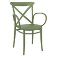 thumbnail image 1 of Siesta Exclusive ISP256-OLG Fauteuil d'Extérieur en Résine Cross TG Vert Olive - Ensemble de 2, 1 of 6
