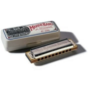 Angle View: Hohner Marine Band Natural Minor Harmonica in Chrome - Key of A