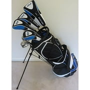 Tall Mens Complete Golf Set for Men 6'0"- 6'6" Tall Driver, 3 & 5 Fairway Woods, Hybrid, Irons, Sand Wedge, Putter, Deluxe Stand Bag Regular Flex Right Handed