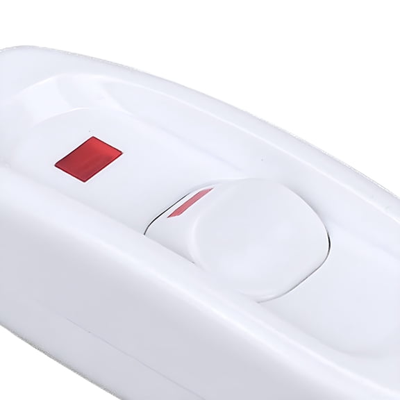 HIBIBUD Light Switch on/Off Button Switch Inline Cord Cable Switch Bedside Lamp Switch for Hallway Indoor Outdoor Kitchen Sleeping White