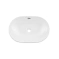 thumbnail image 3 of DAX Ceramic Oval Single Bowl Bathroom Vessel Basin, White, 3 of 3
