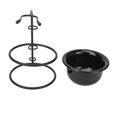 thumbnail image 2 of 2pcs Shaving Brush Stand with Bowl Stable Base Dust Proof Metal Holder Shaving Soap Bowl, 2 of 5