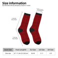 thumbnail image 2 of Balery Red Black Houndstooth Calcetas Largas con Estampado para Hombre y Mujer – Suaves y Transpirables, Talla Única (US 5-11), 2 of 6
