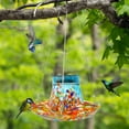thumbnail image 6 of Qwtwty Hummingbird Feeders for Outdoors Solar-Powered Glass Birds Feeder with Colorful Polka Dots Large-Bellied Hanging Feeder with Night Light for Outdoor Garden, 6 of 6