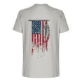 thumbnail image 5 of Mens Tops Plus Size Short Sleeve Round-Neck Independence Day Print Casual Shirts Gray XXXXL, 5 of 5