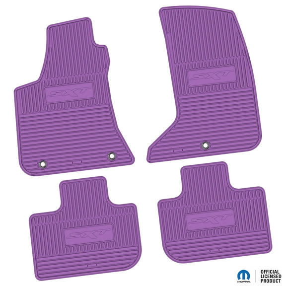Flextread Floor Mats for 11-23 Dodge Charger AWD - Mopar Licensed Factory Fit - Purple w/ SXT Insert - 100% Made in USA