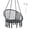 Gray -Pack of 1, variant on Hammock Chair Macrame Swing With Side Pocket  Hanging Cotton Rope For Indoor And Outdoor Use 330 Lbs Capacity Beige
