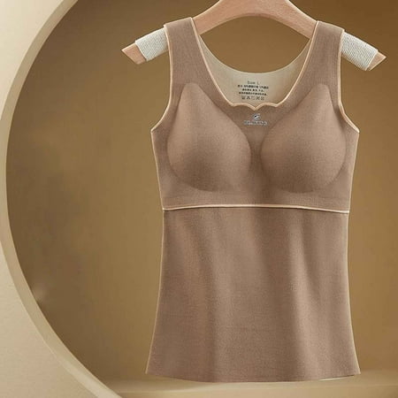

Women s Velvet Fast Warming Thermal Vest Bra With Chest Pad V-Neck Underwear Camisole