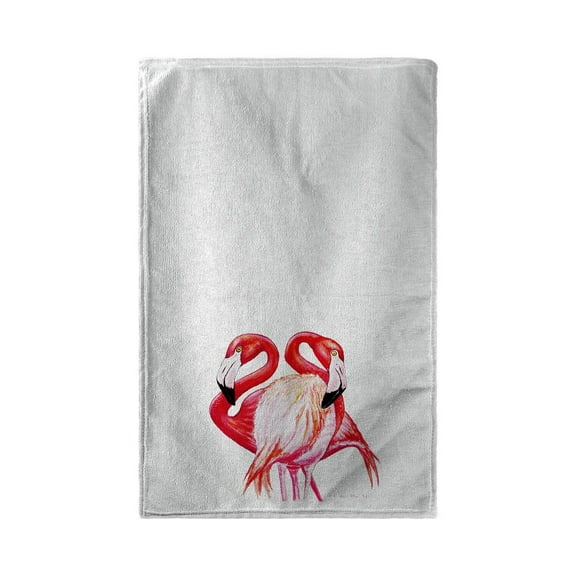 Betsy Drake BT384 30 x 50 in. Two Flamingos Beach Towel