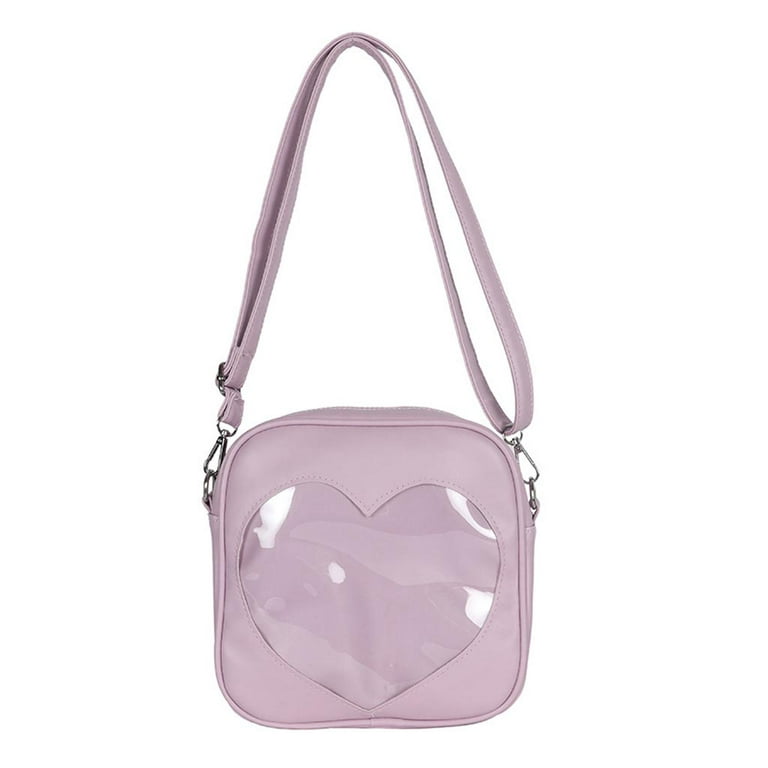 Heart Shaped Leather Backpack in Lilac