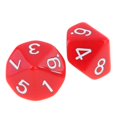 thumbnail image 2 of 10pcs 10 Sided Dice D10 Polyhedral Dice for Dungeons and Dragons Games Red, 2 of 4