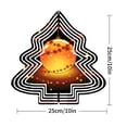 thumbnail image 3 of Stylish Metal Hanging Christmas Tree Wind Spinner - Orange Star Pattern Ornament Layered Design for Festive Yard & Garden Decor, 3 of 7
