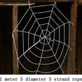 thumbnail image 4 of Hvmvliv Circular Halloween Spider Web Decorations Huge Spiders Web for Indoor Outdoor Halloween Decorations Yard Home Party Haunted Decor White, 4 of 4