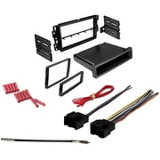GSKIT804 Car Stereo Installation Kit for 2007-2013 GMC Sierra- in Dash Mounting Kit, Wire Harness, Antenna Adapter for Double or Single Din Radio Receivers