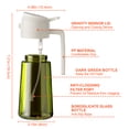 thumbnail image 5 of CXINYI 16 oz Glass Olive Oil Dispenser for Kitchen, 2 in 1 Oil Sprayer Bottle for Cooking, Salad, BBQ and Frying, White, 5 of 7
