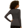 thumbnail image 2 of Felina | Velvety Soft Scoop Neck L/S (Charcoal Heather, Large), 2 of 2