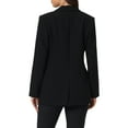thumbnail image 3 of Blazer profesional de mujer INSPIRE CHIC con un botón, chaqueta clásica de traje de trabajo negra S, 3 of 5