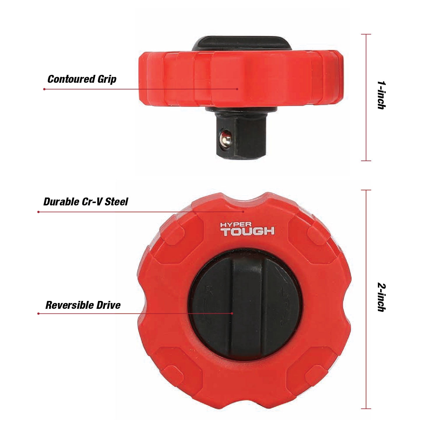 Hyper Tough 3/8-inch Finger Ratchet, Reversible Drive