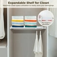 thumbnail image 3 of Adjustable Shelf for Closet, Expandable Cupboard Storage Organizer, Space Saving Closet Tension Rod, Retractable Divider Rack for Cabinet, Wardrobe, Kitchen, Bedroom, Bathroom, 3 of 7