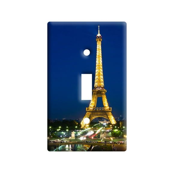 Paris - Eiffel Tower at Night Light Switch Plate Cover
