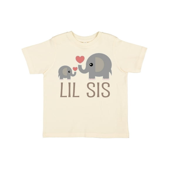 Inktastic Little Sister Elephant Girls Toddler T-Shirt