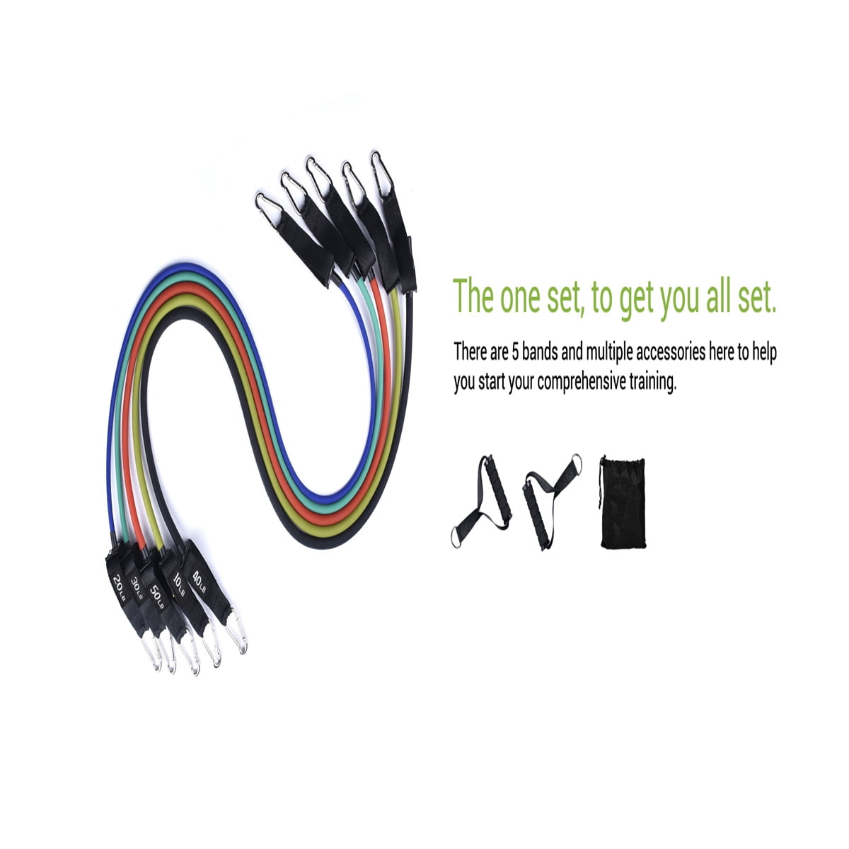 Kepooman 5-Piece Resistance Bands Set, Workout Bands for Resistance Training / Physical Therapy Kepooman 5-Piece Resistance Bands Set, Workout Bands for Resistance Training / Physical Therapy