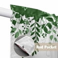 thumbnail image 4 of Green Spring Botanical Swag Valances for Windows, Kitchen Curtains 36 Inch Length 2 Panels Set, Weeping Eucalyptus Butterfly Short Curtains for Small Windows Rod Pocket Cafe Curtains Drapes 28"x36", 4 of 8
