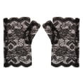 thumbnail image 3 of Guantes nupciales de encaje Yotijar Para boda negro, 3 of 10