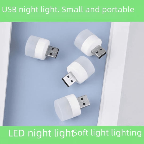 Lámpara USB portátil Luz de noche USB Luz de noche LED Luz de noche USB redonda Luz de noche portátil MINI Luz de noche