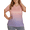 Pink and Purple gradient, variant on Women Plus Size Tops Casual Short Sleeve V-Neck T-Shirt Summer Color Blending Loose Fit Comfort T-Shirt M-3XL