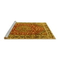 thumbnail image 2 of Ahgly Company Machine Washable Indoor Square Persian Yellow Traditional Area Rugs, 4' Square, 2 of 4