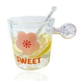 thumbnail image 1 of Taza Sakura, taza creativa Sakura de 300ML, taza de café de vidrio de borosilicato transparente resistente al calor con varilla agitadora, para regalo, 1 of 6