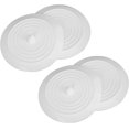 thumbnail image 1 of 4pcs Bathtub Plug Flat Suction Drain Plug Silicone Bath Plugs Kitchen Silicone Plugs Silicone Drain Cover Mesh Filter Strong Suction Sink Plug Silicon-Made Plug Round Plug White, 1 of 5