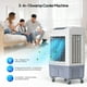 thumbnail image 2 of ROVSUN Enfriador de aire evaporativo de 10,5 galones, enfriador de pantano portátil de 2600 CFM con control remoto, oscilación, 3 velocidades, temporizador de 7,5 horas y tanque de agua de 40 L, venti, 2 of 5