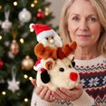 thumbnail image 5 of Animated Santa Riding Reindeer Plush Toy Singing Dancing Electric Stuffed Doll for Christmas Decoration(White-20cm), 5 of 6