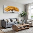 thumbnail image 3 of Canvas Wall Art for Living Room - Large Yellow Tree of Life Canvas Prints, Modern Abstract Nature Painting for Kitchen Bedroom Office Wall Decor, 3 of 7