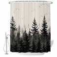 thumbnail image 2 of Mist Forest Waterproof Fabric Shower Curtain,Beige Farmhouse Vintage Nature Scenery Waterproof Fabric Shower Curtain for Bathroom Curtains Bathtubs Hotel Shower Curtains with 12 Hooks Standard 60x72, 2 of 8