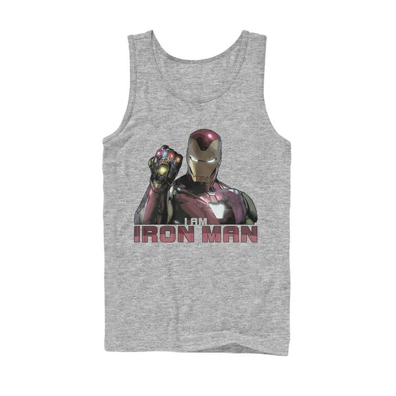 Men's Marvel Avengers: Endgame I Am Iron Man Tank Top Athletic Heather Medium