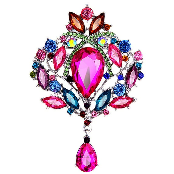 Ayyufe Brooch Water Drop Rust-resistant Alloy Elegant Clothes Pin for Banquet