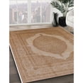 thumbnail image 3 of Ahgly Company Machine Washable Indoor Round Industrial Modern Light Copper Gold Area Rugs, 4' Round, 3 of 7