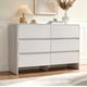 thumbnail image 1 of REKHHY 6 Drawer Dresser for Bedroom, 49" Long Modern Chest of Storage Drawers with Rounded Corners, Anti-Tip Kit, Wood Cabinet Organizer for Closet, Apartment, Nursery, Easy Assembly, Light Oak, 1 of 10