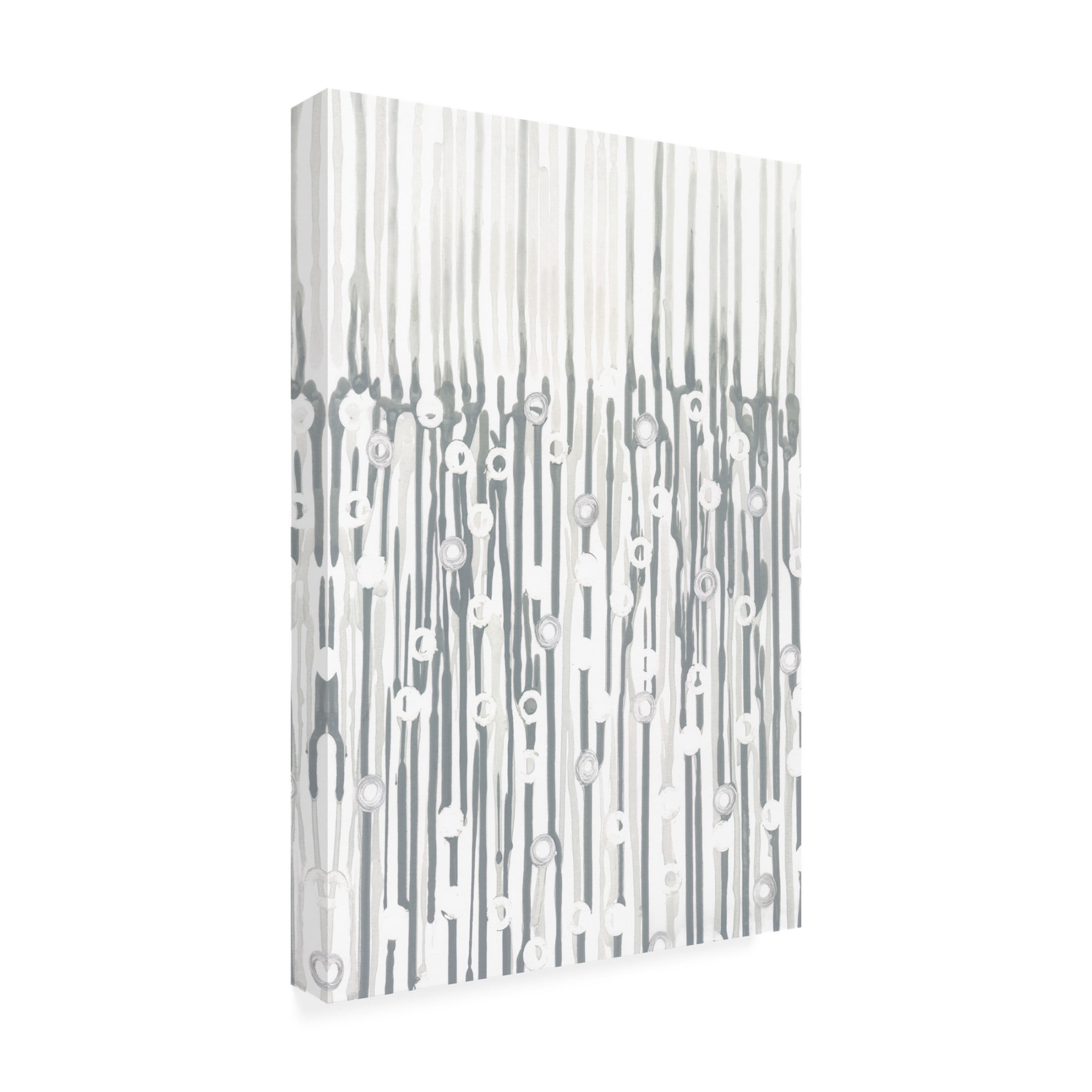 Canvas Wall Art - Vanna Lam 'Silver Rain I' Wall Art for Living Room, Bedroom, or Office Décor by Trademark Fine Art - 22 x 32 Inches