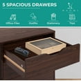 thumbnail image 3 of Naomi Home 5-Drawer Mobile Dresser for Bedroom Storage, Adult, Espresso, 3 of 8