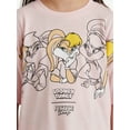 thumbnail image 3 of Looney Tunes X Justice Girls Short Sleeve Sleep Top and Sleep Pants with Eyemask, 3-Piece, Sizes 5-18, 3 of 6